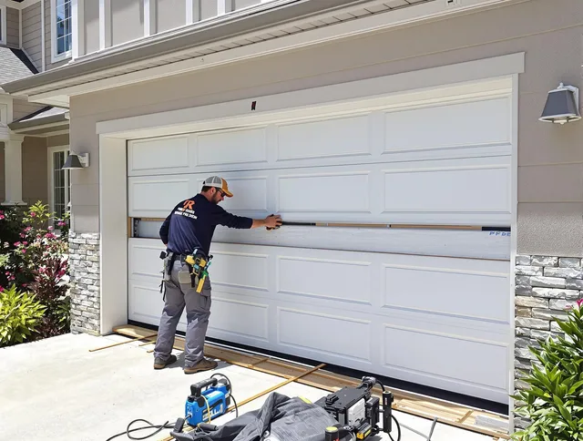 Alafaya Garage Door Repair team performing complete garage door replacement at Alafaya residence