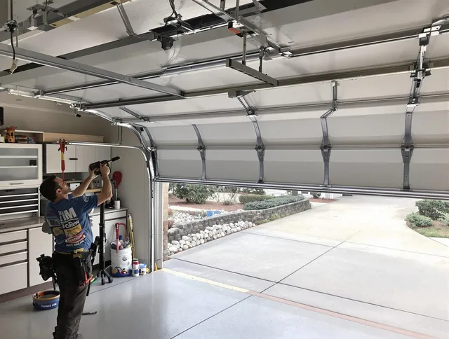Garage door track repair service by Alafaya Garage Door Repair in Alafaya